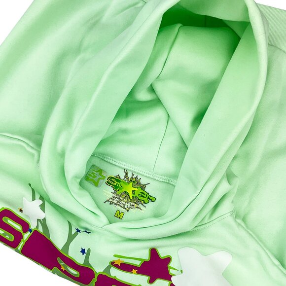 Sp5der SP5 Hoodie Sweatshirt Mint Green | Spider Worldwide - Picture 3 of 3